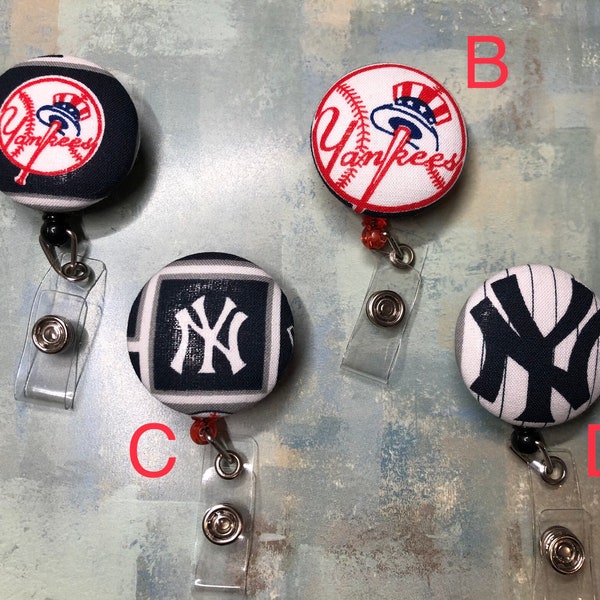 New York Yankees Badge Reel ID holder Nurse Badge Reel Pediatric Badge ID Holder Medical Badge Reel Holder