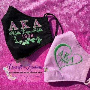 Aka 1908 Alpha Kappa Alpha Face Mask Face Covering