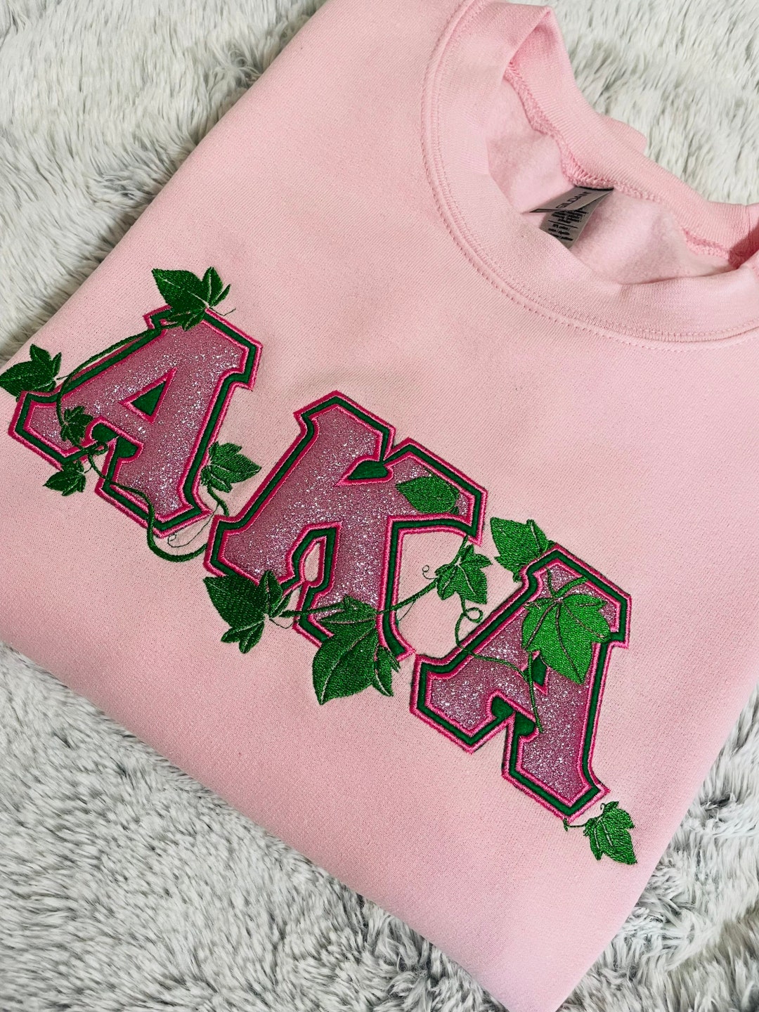 Embroidered AKA Sorority Applique Varsity Letters Sweatshirt Etsy