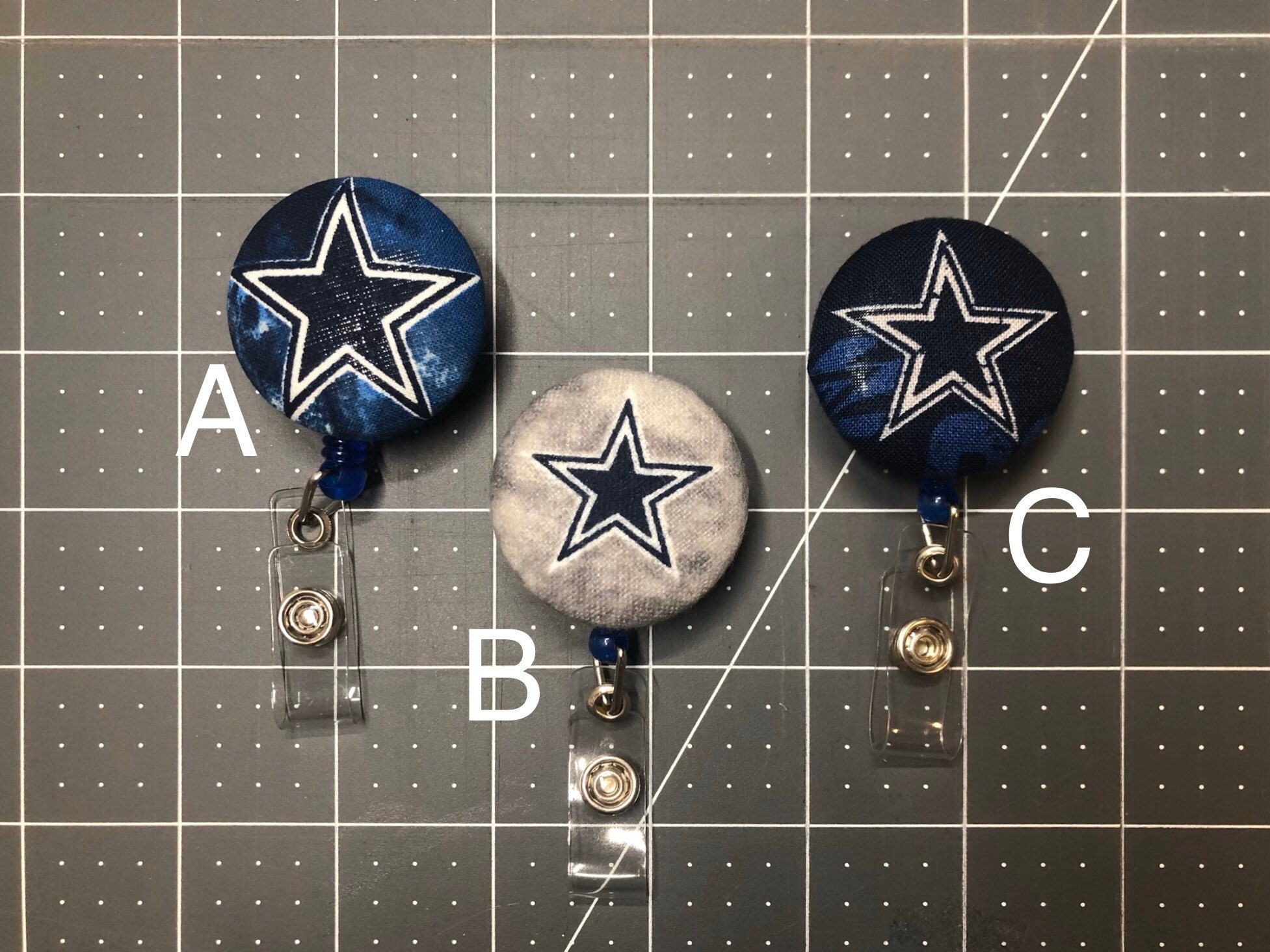 Dallas Cowboys Star Badge Reel ID Holder Nurse Badge Reel Pediatric Badge  ID Holder Medical Badge Reel Holder 