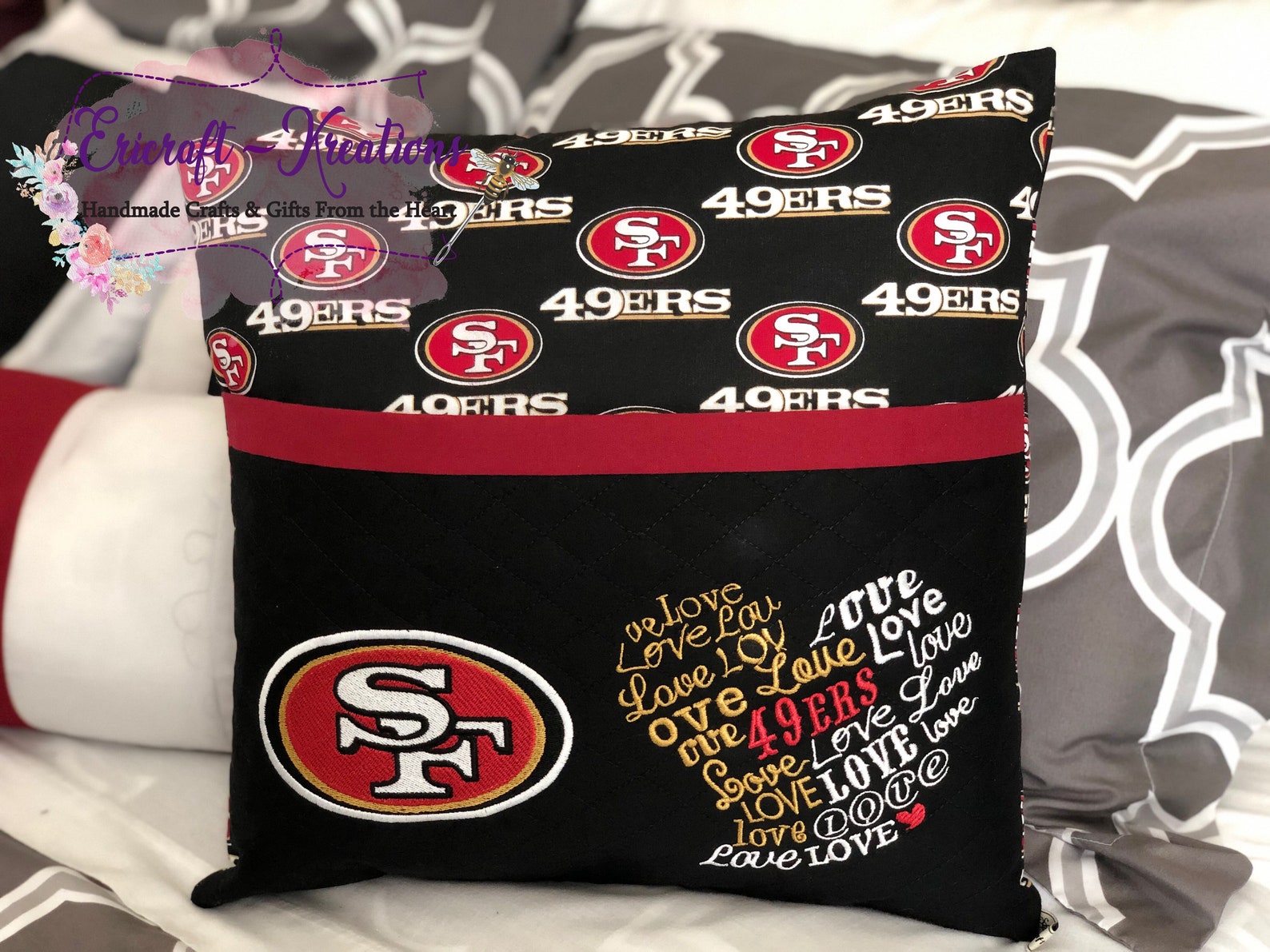 49ers Football Pocket Pillow Reading Pillow Book Pillow Game Etsy