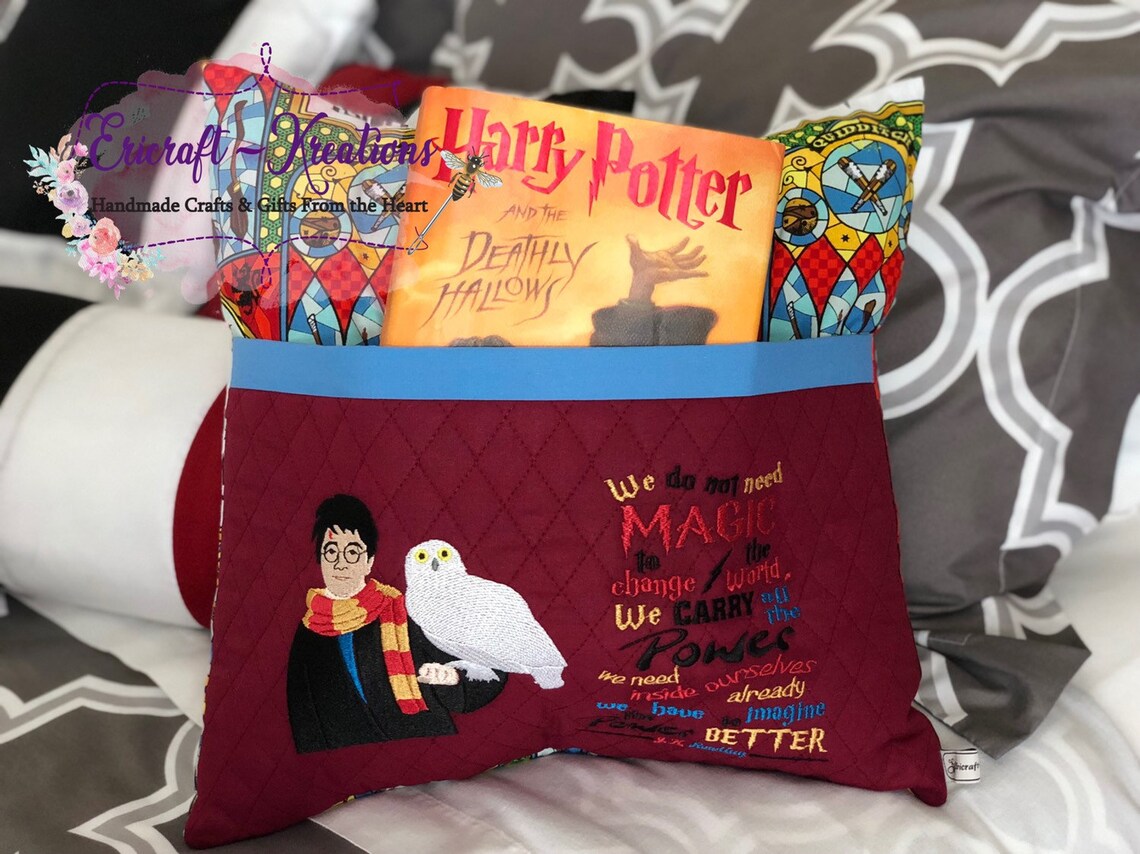 Harry Potter Pocket Pillow Reading pillow Book pillow Hogwarts Etsy