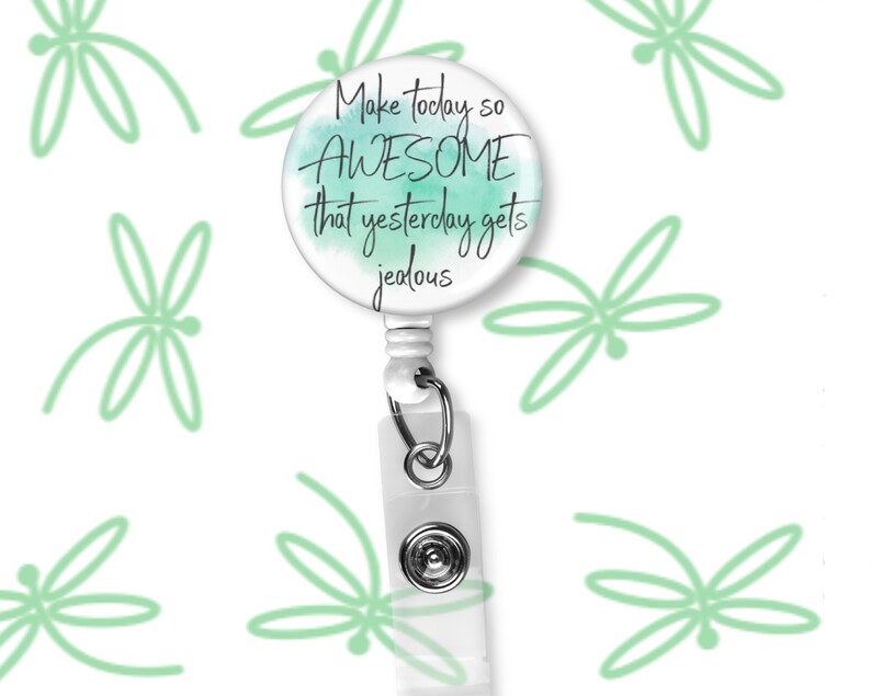 Motivational Quote Badge Reel Cute Inspirational Retractable Etsy