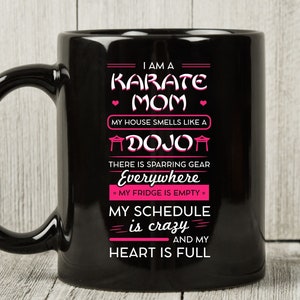 Ich bin ein Karate Mama Becher, süße Kampfkünste Kaffeetasse für Karate-Lehrer Lehrer, lustige Kampf-Geschenk-Idee für Frauen Karate Coach