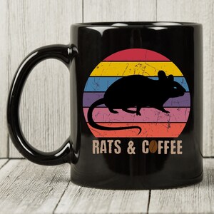 Rats & Coffee Mug, Rodent Coffee Mug For Men And Women, Mouse Design, Rat Lovers Gift, Pet Mouse Animals, Rat Addict, Coffee Lover Graphic
