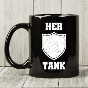 Her Tank Mug, Funny Gaming Coffee Cup For Gamer Boy Girl, Cute Video Game Gift Idea For Game Lovers, Video Game Mug For PC Console Gamers