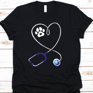 Vet Tech Heart Shirt, Gift For Vet Technicians, Animal Science, Veterinarian Shirt, Veterinary Graphic, Veterinary Technician, Paws Design
