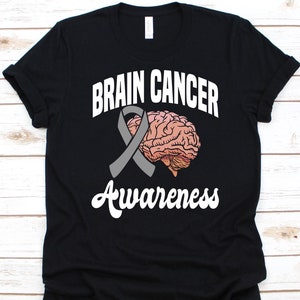 Brain Cancer Awareness Shirt, Gray Ribbon Design, Brain Tumor Fighter, Brain Cancer Warrior Shirt, Intracranial Neoplasm, Brain Graphic