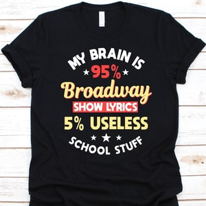 My Brain Is Just 95% Broadway Show Lyrics Shirt, Gift For Broadway Lovers, Broadway Musical Show Tee, Musical Film, Opera, Musical Play