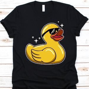 Rubber Ducky With Sunglasses Shirt, Gift For Rubber Ducky Lovers, Rubber Duck Design, Cute Duck Graphic, Yellow Rubber Duck, Bath Toy Shirt