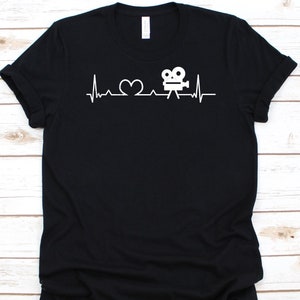Videographer Heartbeat Shirt, Movie Lover, Motion Picture, Visual Arts, Cinematography Graphic, Filmmaker Shirt, Cinema Design, Videography