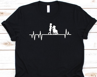 Geriatrische verpleegkundige Heartbeat shirt, verpleegkundige afbeelding, oudere verpleegster shirt, gerontologische verpleegkunde ontwerp, oudere gezondheidszorg werknemer, ouderenzorg