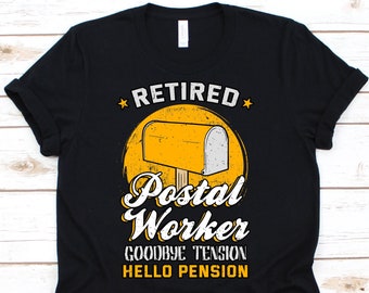 Maglietta del lavoratore postale in pensione, camicia di pensionamento, regalo del pensionato, camicia del lavoratore postale, regali del lavoratore postale