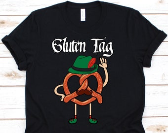 Gluten Tag Shirt, Duits ontwerp voor Pretzel Lover, Duitsland Cadeau voor mannen en vrouwen, Pretzel Graphic, Pretzel Addict Shirt