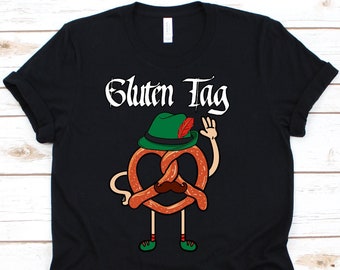 Gluten Tag Shirt, German Design For Pretzel Lover, Germany Gift For Men And Women, Pretzel Graphic, Pretzel Addict Shirt