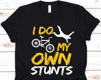 I Do My Own Stunts Shirt, Funny Injury T-Shirt, Recovery Shirt,  Broken Leg Shirt, Bone Injury, Recovery Gift, Broken Arm, Bicycle Stunt