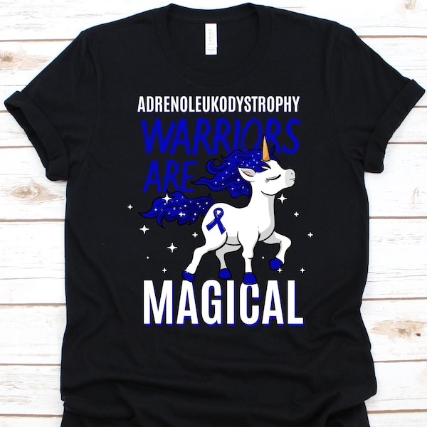 Adrenoleukodystrophy Warriors Are Magical Shirt, ALD Awareness Graphic, Bronze Schilder Disease, Blue Unicorn Design, X-ALD Warrior Shirt