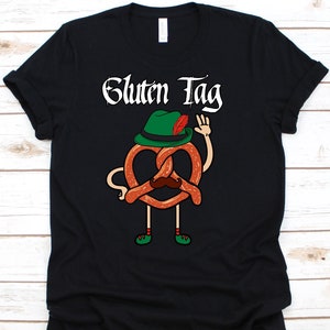 Gluten Tag Shirt, German Design For Pretzel Lover, Germany Gift For Men And Women, Pretzel Graphic, Pretzel Addict Shirt
