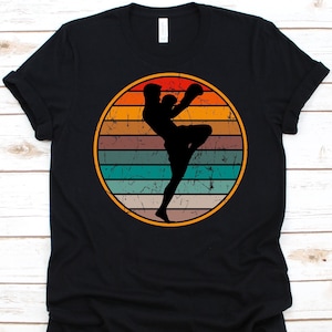 Kickboxer Retro Vintage Shirt, Gift For Kickboxers, Combat Sports, Kicking Graphic, Martial Artist Shirt, Muay Thai Lovers, Thai Boxing
