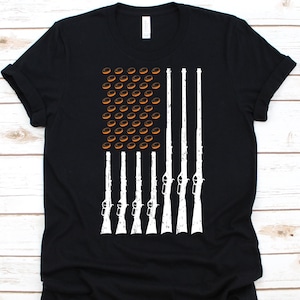 Skeet Shooting American Flag Shirt, Tonzielschießen, Schießsport, sportliches Clay Shirt, Trap Shooting Liebhaber, USA Flagge, 4. Juli