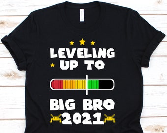 Leveling Up To Big Bro Shirt, Big Brother Shirt, Big Brother Announcement Shirt, Video ,Game Shirt, Promoted To Big Brother