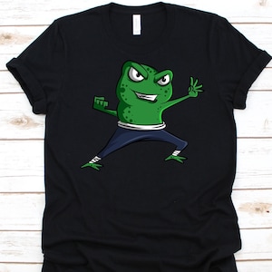Kung Fu Frog Shirt, Chinese Martial Arts, Wushu Graphic, Quanfa Gift, Frog Design, Chinese Kung Fu Shirt, Shaolin Kung Fu, Shaolin Wushu