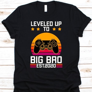 Leveled Up To Big Bro Shirt, Big Brother Shirt, Big Brother Ankündigung Shirt, Leveling Up To Big Brother, Brother Ankündigung