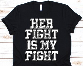 Haar strijd is mijn strijd shirt, carcinoïde kanker, kanker bewustzijn, kanker T-shirt, carcinoïde bewustzijn, kanker overlevende, kanker