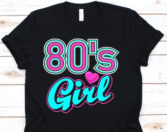 80's Girl Shirt, Eighties T-Shirt For Women, 80's Gift, Throwback Music, Retro, Nineteen Eighties Shirt, 1980's Shirt, 80's Fashion, Boombox
