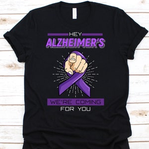 Camicia di malattia di Alzheimer, camicia di Alzheimer, consapevolezza di Alzheimer, camicia a nastro viola, Alzheimer, camicia di demenza, demenza