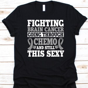 Fighting Brain Cancer Shirt, Brain Cancer Awareness, Gray Ribbon Design, Brain Tumor Fighter, Cancer Warrior Shirt, Intracranial Neoplasm