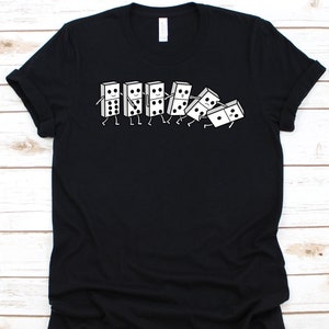 Falling Domino Tiles Shirt, Gift For Domino Players, Domino Tile Design, Tile-Based Game, Domino Toppling Lovers, Domino Run, Dominoes Shirt