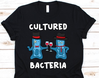 T-shirt Microbiologiste – Black, Coton, Manches Courtes, Unisexe, Cadeau Enseignant Bio