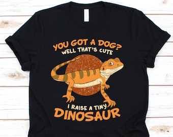 Levanto una pequeña camisa de dinosaurio, barbudo dragon amante regalo para los hombres mujeres, linda camiseta de reptil para el dueño del dragón barbudo, barba dragón mamá papá