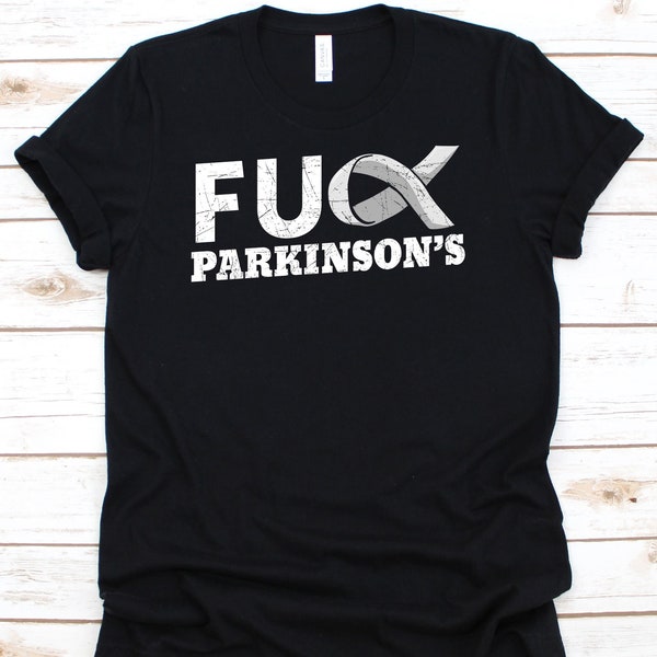 Fuck Parkinson's Shirt, Parkinson Disease Awareness T-Shirt For Men Women, I Wear Silver Parkinsons Disroder Tshirt Gift Idea