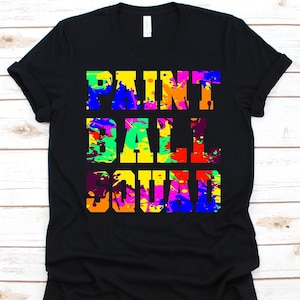 Camisa de escuadrón de paintball, regalo para tirador de paintball, camisa de amantes de paintball, divertido deporte airsoft, diseño de tiro de paintball, gráfico de airsoft