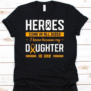 Heroes Come In All Sizes Shirt, Childhood Cancer Ribbon Awareness Support For Children, Kids Cancer Shirt, Fight Like A Kid Gift