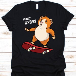 Guinea Pig Skateboard Shirt, Guinea Pig, Guinea Pig Lover, Guinea Pig Owner, Skateboard, Funny Guinea Pig Gift, Skate