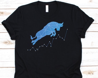 Bull Trading Shirt, Funny Trading Shirt For Day Trader Stock Investor, Forex Tshirt For Men Women, Stock Market Gift, Stock Exchange Tee