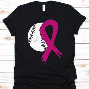 Pink Ribbon Softball Shirt, Breast Cancer Awareness For Breast Cancer Warrior Fighter, Pink Ribbon Tshirt For Breast Cancer Softball Player