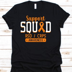 Support Squad Shirt, RSD/CRPS Awareness Gift For Complex Regional Pain Syndrome Warrior Fighter Survivor, CRPS Ribbon Tee For Men Women