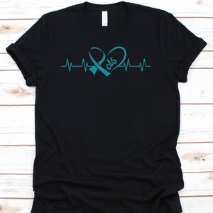 POTS Heart Beat Shirt, Awareness Gift For Postural Orthostatic Tachycardia Syndrome Warrior Fighter Survivor, POTS Support Ribbon