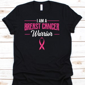 Eu sou uma camisa de guerreiro do câncer de mama, conscientização sobre o câncer para o sobrevivente do lutador guerreiro do câncer de mama, fita rosa para o apoiador do câncer de mama