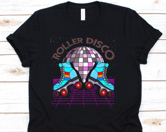 Koszulka Roller Disco, prezent dla dziewczynki i chłopca jeżdżącego na rolkach, zabawna koszulka Roller Skate dla mężczyzn i kobiet, słodka impreza Disco Skating