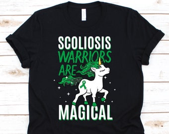 Skoliose Krieger sind magische Shirt, Bewusstsein Geschenk für Skoliose Krieger Kämpfer Überlebende, Rückenchirurgie medizinische Tshirt für Männer Frauen