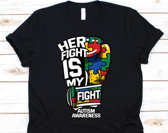 Ihr Kampf ist mein Kampf Shirt, Autismus Bewusstsein Tshirt für Autismus Mama Kinder, Autismus Puzzle Geschenk für Autismus Unterstützer Männer Frauen