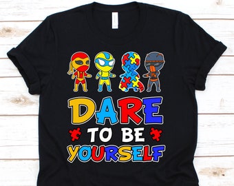 Adesverte a ser camisa, camisa de autismo, conciencia del autismo, camisa de superhéroe, camisa de héroe, camiseta de autismo, camisa de rex, autismo
