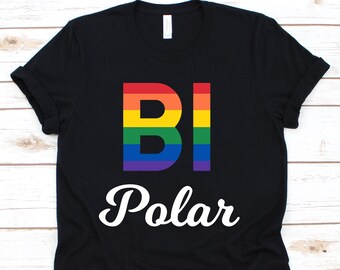 Bipolar Shirt, Bipolar Disorder Awareness For Men Women With Depression Anxiety Mental Health Problem, Bipolar Gift For Bi Bisexual LGBTQ