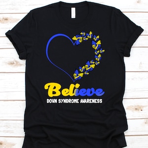 Credi camicia, consapevolezza sindrome di down, nastro sindrome di down, nastro di consapevolezza sindrome di down, t-shirt sindrome down, regalo sindrome di Down