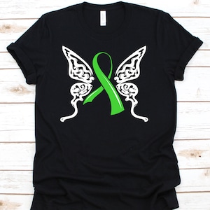 Non-Hodgkin Lymphoma Butterfly Ribbon Shirt, Non-Hodgkin Lymphoma Awareness For Lymphoma Cancer Warrior Fighter Survivor, Non-Hodgkin Ribbon